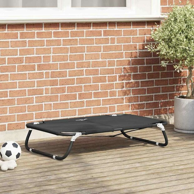 Hondenbed Zwart 90 x 55 x 18 cm Staal 1