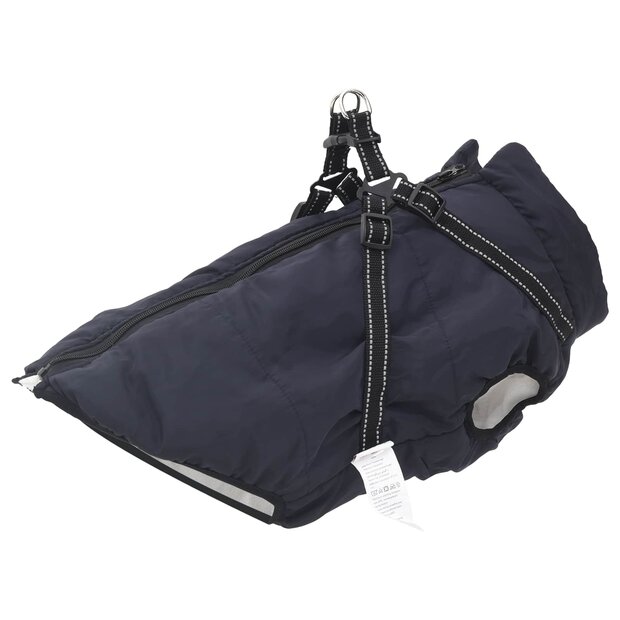 Hondenjas met harnas Marineblauw L48 Fleece en polyester 1