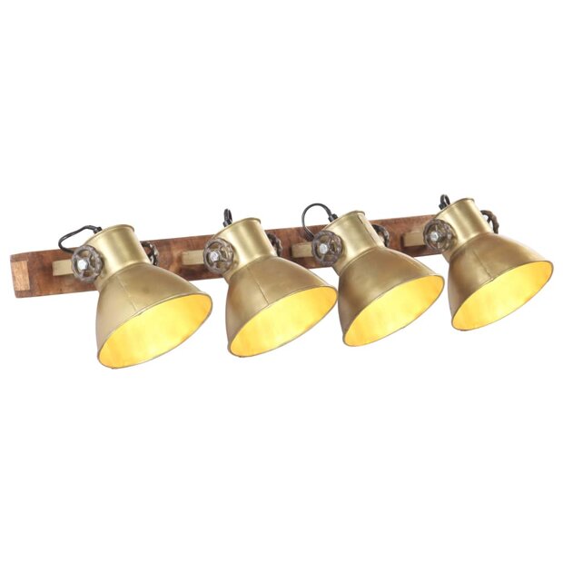 Wandlamp industrieel E27 90x25 cm messingkleurig 1