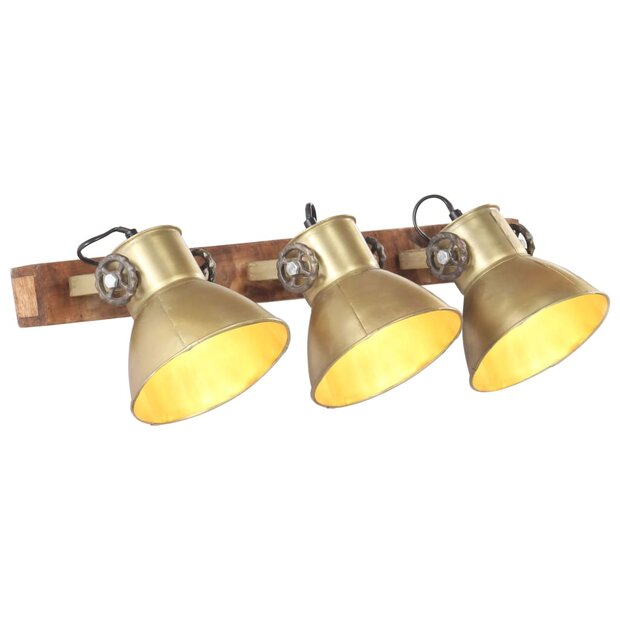 Wandlamp industrieel E27 65x25 cm messingkleurig 1