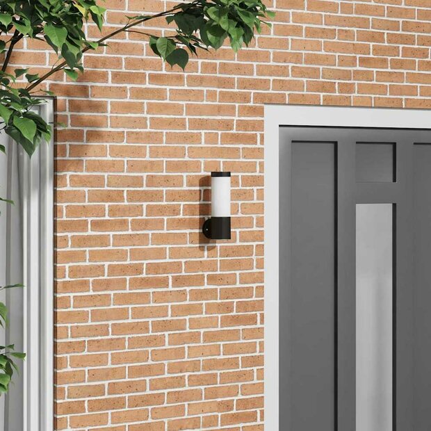 Buiten Wandlamp Zwart 12 x 8,5 x 27 cm 1
