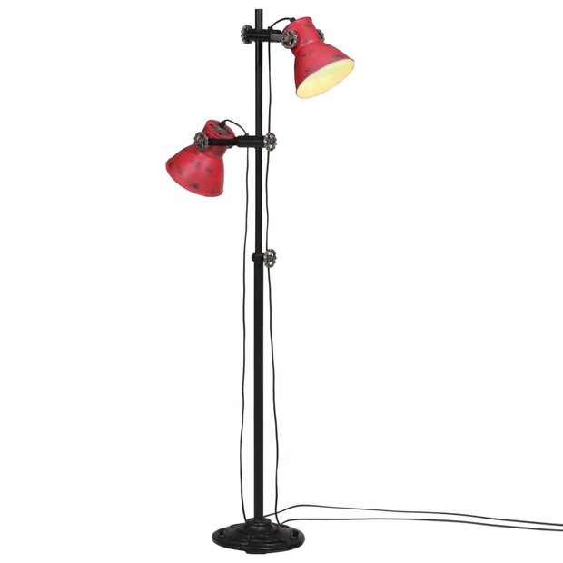 Vloerlamp 25 W E27 25x25x90/140 cm verweerd rood 1