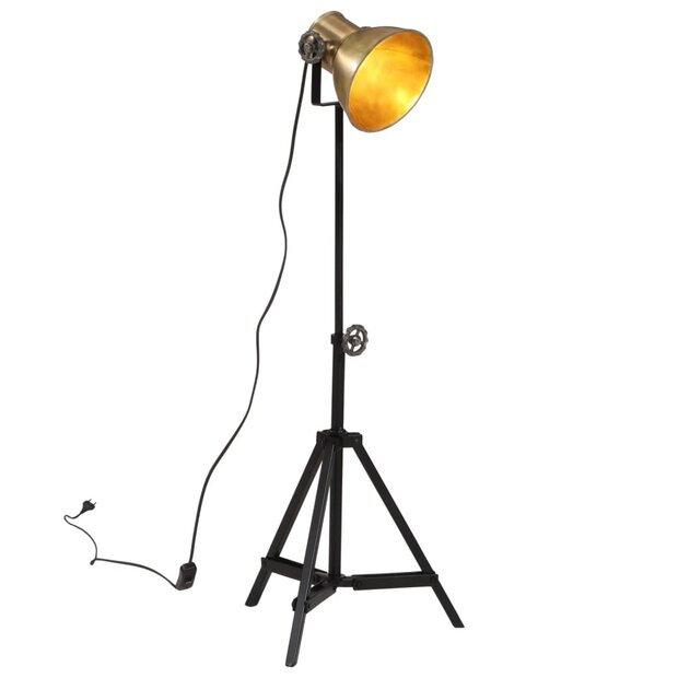 Vloerlamp 25 W E27 35x35x65/95 cm antiek messingkleurig 1