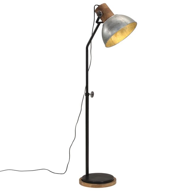 Vloerlamp 25 W E27 30x30x100-150 cm vintage zilverkleurig 1