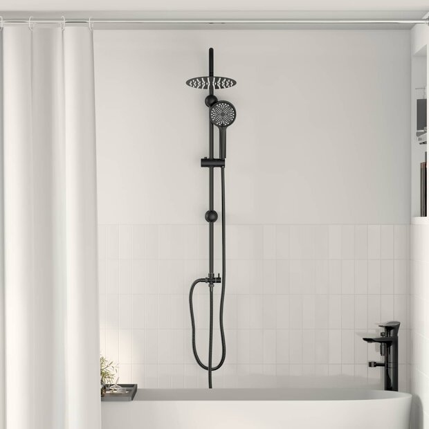 Douchekopset Zwart 47 x 20 x 95 cm Roestvrij staal 1