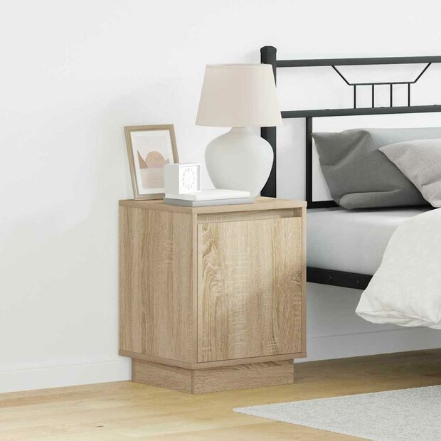 Nachtkastje Sonoma Eiken 39 x 34,5 x 50 cm Bewerkt hout 1