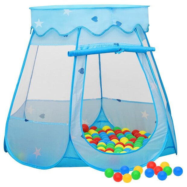 Kinderspeeltent 102x102x82 cm blauw  1
