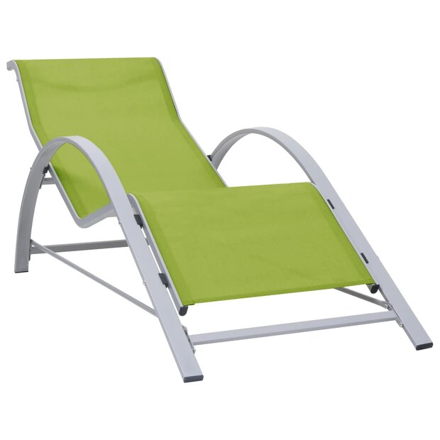Ligbed textileen en aluminium groen 1