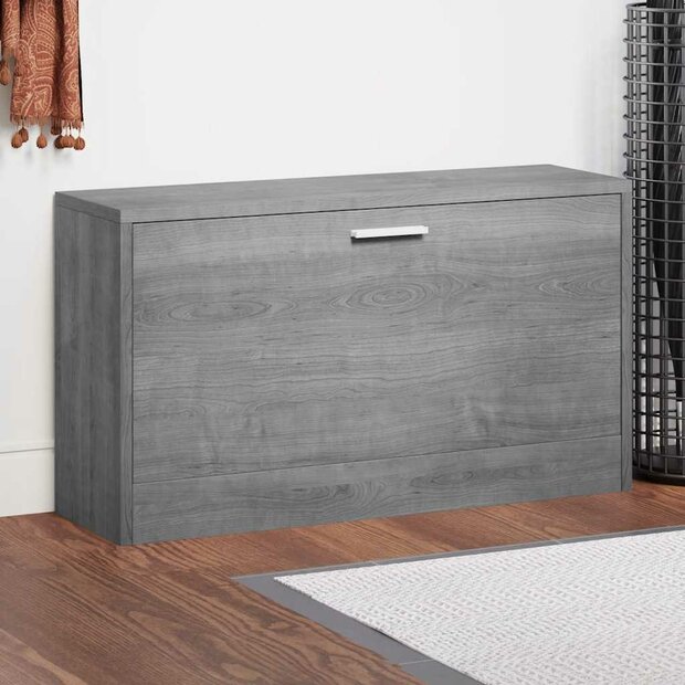 Schoenenbank 80x24x45 cm bewerkt hout grijs sonoma eikenkleur 1