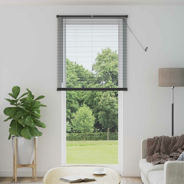 Venetiaanse Blind Verstelbaar Zilvergrijs 213 x 80 cm PVC 1
