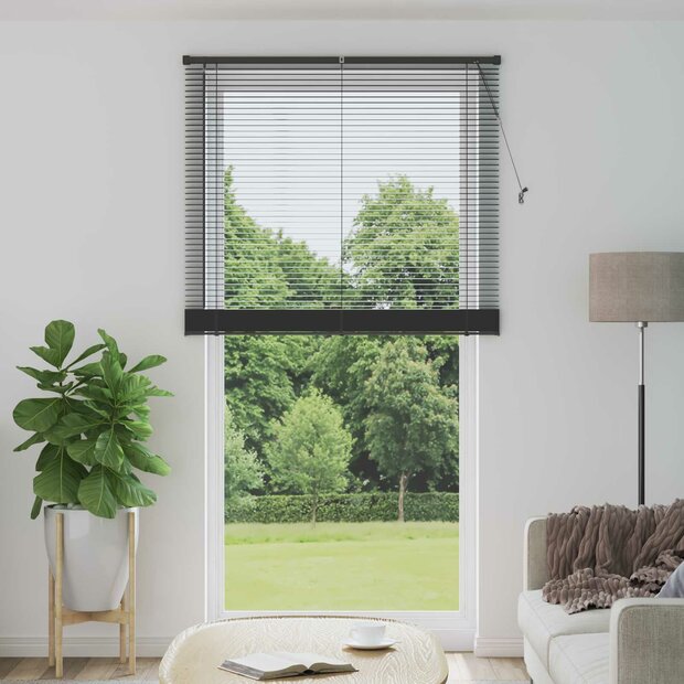 Venetiaanse Blind Verstelbaar Zilvergrijs 213 x 110 cm PVC 1