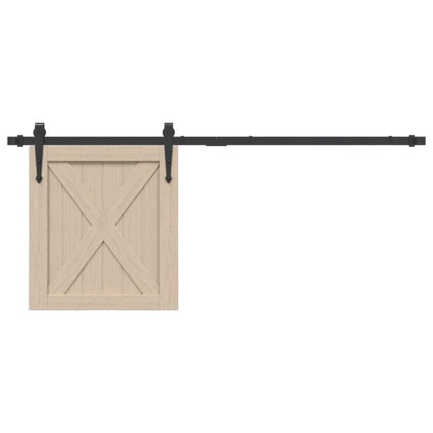 Ophangset voor minischuifdeur 122 cm koolstofstaal zwart 1