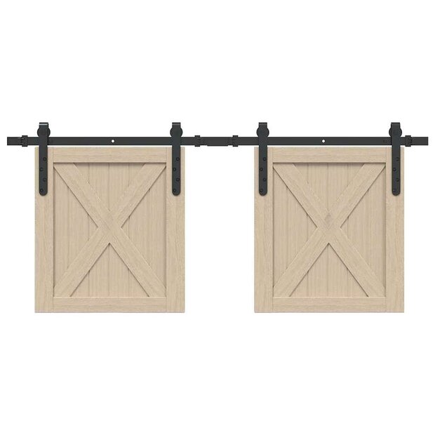 Ophangset voor schuifdeur 122 cm koolstofstaal 1