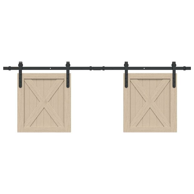 Ophangset voor schuifdeur 152 cm koolstofstaal 1