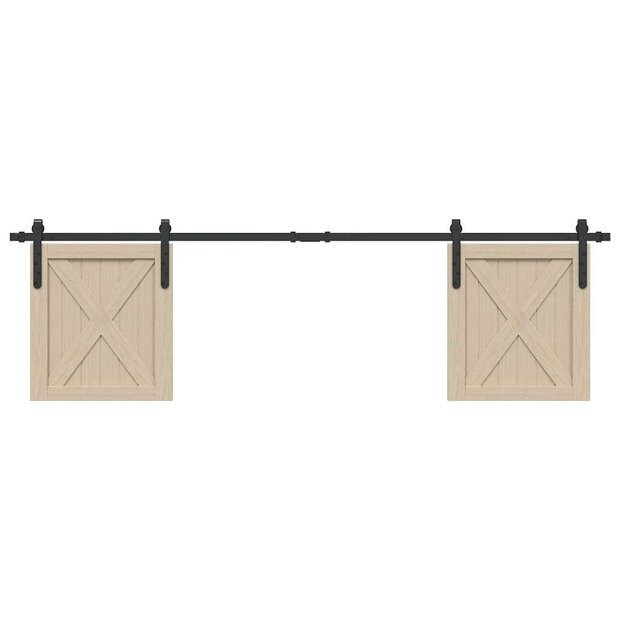 Ophangset voor schuifdeur 183 cm koolstofstaal 1
