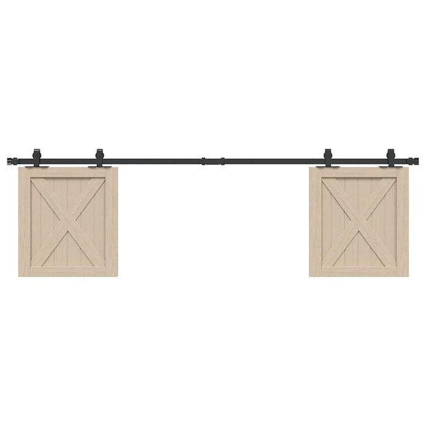 Ophangset voor schuifdeur 183 cm koolstofstaal 1