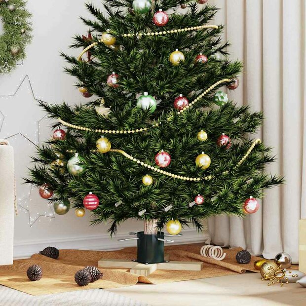 Kerstboomstandaard Groen 50 x 50 x 16 cm Massief grenenhout 1