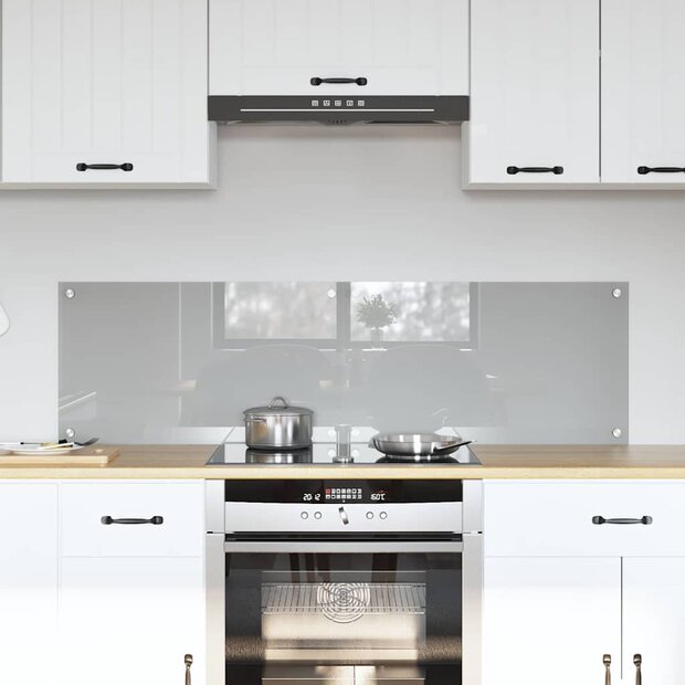 Keuken Spatscherm 2 pcs Lichtgrijs 70 x 40 cm gehard glas 1
