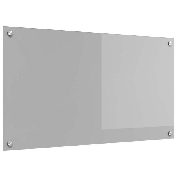 Keuken Spatscherm Lichtgrijs 90 x 50 cm gehard glas 1