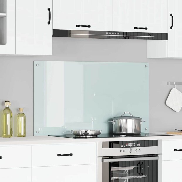 Keuken Spatscherm Wit 110 x 60 cm gehard glas 1