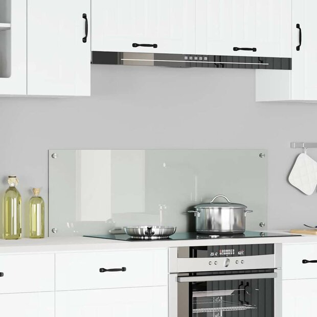 Keuken Spatscherm Doorzichtig 120 x 40 cm gehard glas 1