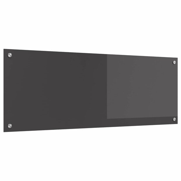 Keuken Spatscherm Donkergrijs 110 x 40 cm gehard glas 1