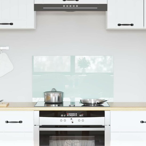 Keuken Achterwand Wit 70 x 40 cm gehard glas 1
