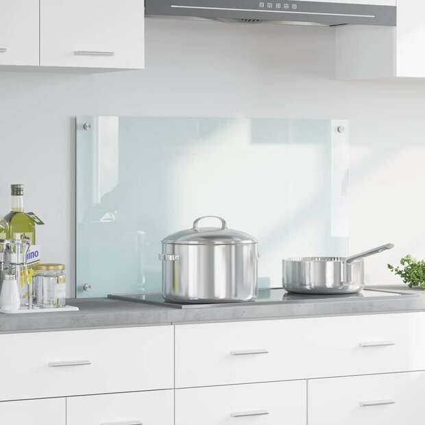 Keuken Achterwand Wit 90 x 50 cm gehard glas 1