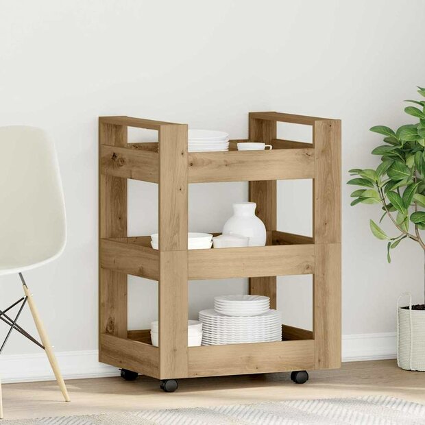Keukentrolley Artisan Eiken 60 x 45 x 80 cm Bewerkt hout 1