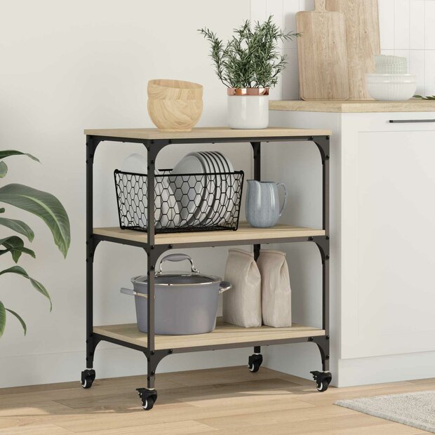 Keukentrolley Sonoma Eiken 60 x 41 x 76 cm Bewerkt hout 1