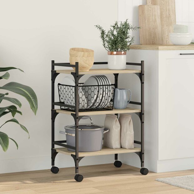 Keukentrolley Sonoma Eiken 50 x 35 x 75,5 cm Bewerkt hout 1