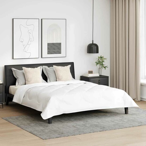 Hoofdkussen met kussen 2 pcs Wit 60 x 60 cm Veren 1