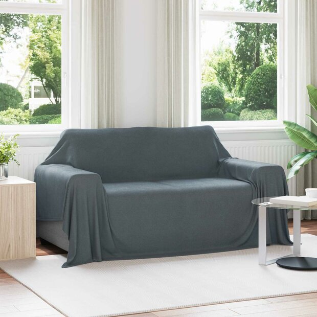 Gooi Deken Donkergrijs 280 x 210 cm Fleece 1