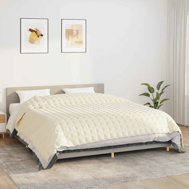 Verzwaringsdeken 220x260 cm 15 kg stof lichtcr&egrave;mekleurig 1