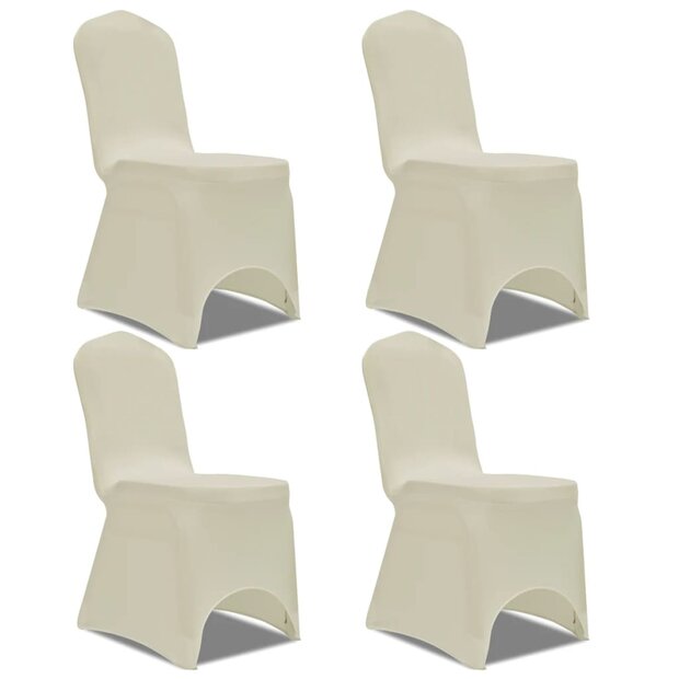 Stoelhoes stretch 4 stuks Cr&egrave;mekleurig 1