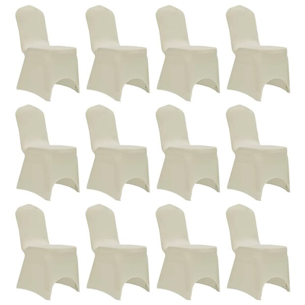 Stoelhoezen stretch 12 st cr&egrave;me 1