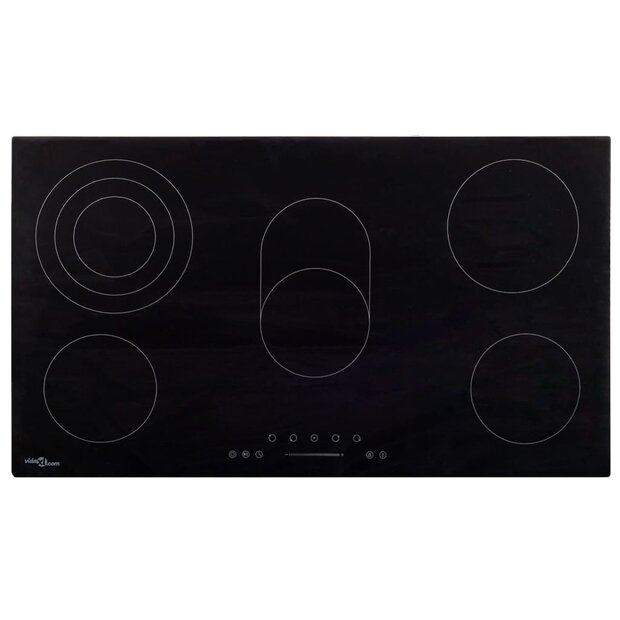Keramische kookplaat 5 kookzones aanraakbediening 8500 W 77 cm 1