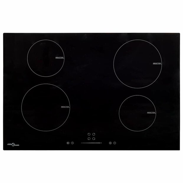 Inductiekookplaat 4 zones aanraakbediening 7000 W 77 cm glas 1