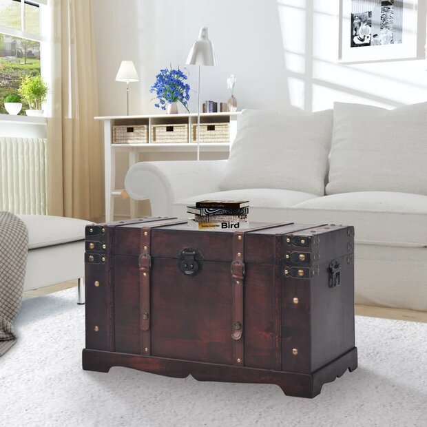 Schatkist vintage stijl 66x38x40 cm hout 1