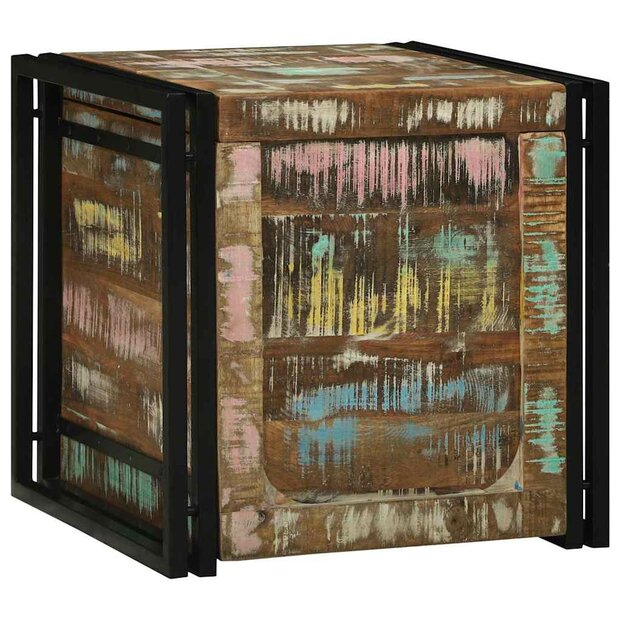 Opbergbox met opslag 50 x 50 x 50 cm Massief Gerecycled Hout 1