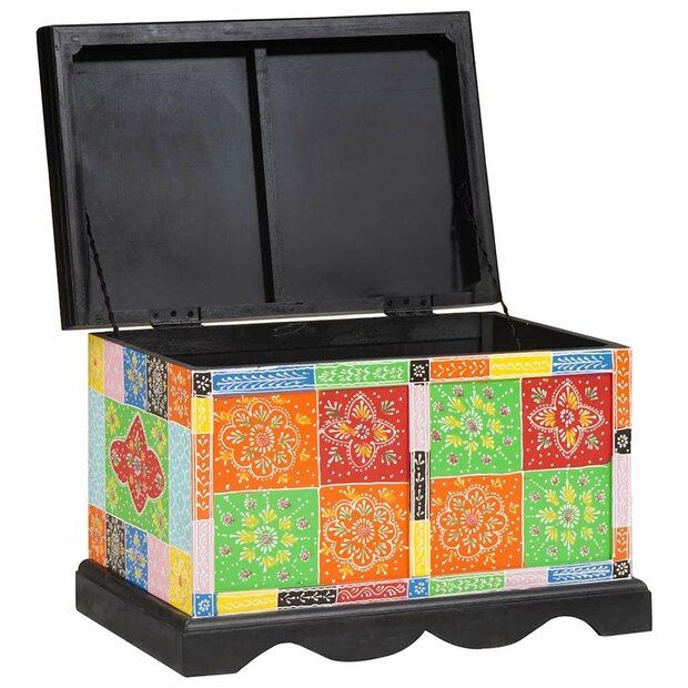 Opbergbox Multikleur 60 x 40 x 40 cm Massief mangohout 1
