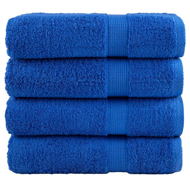 Handdoeken SOLUND 4 st 600 g/m&sup2; 50x100 cm blauw 1
