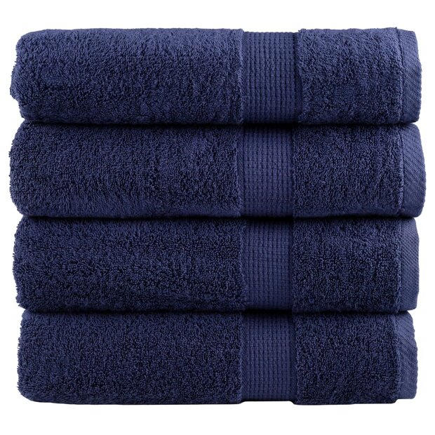 Handdoeken SOLUND 4 st 600 g/m&sup2; 50x100 cm marineblauw 1