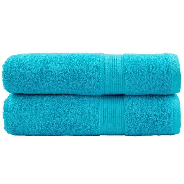 Handdoeken SOLUND 2 st 600 g/m&sup2; 50x100 cm turquoise 1
