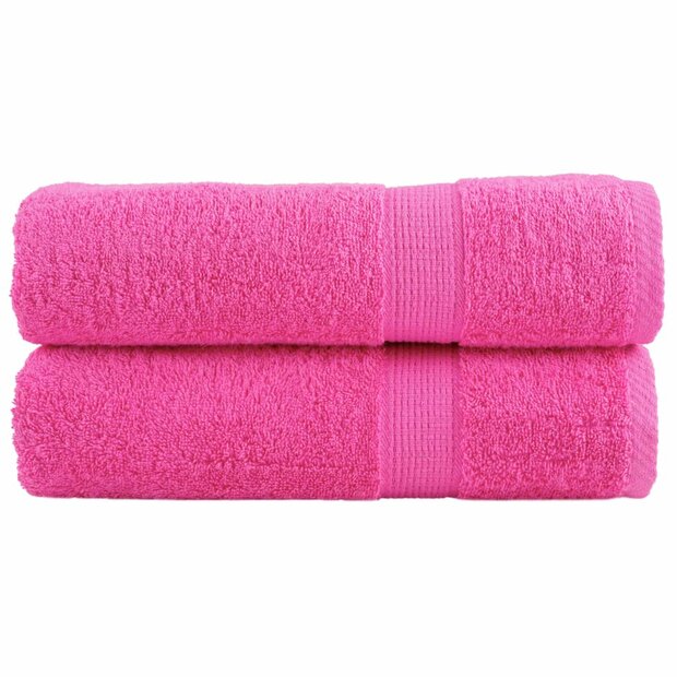 Handdoeken SOLUND 2 st 600 g/m&sup2; 50x100 cm roze 1