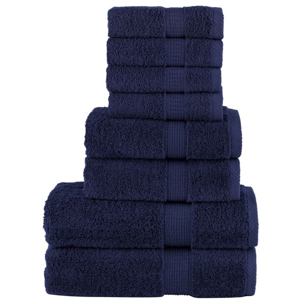 8-delige Handdoekenset SOLUND 600 g/m&sup2; marineblauw 1