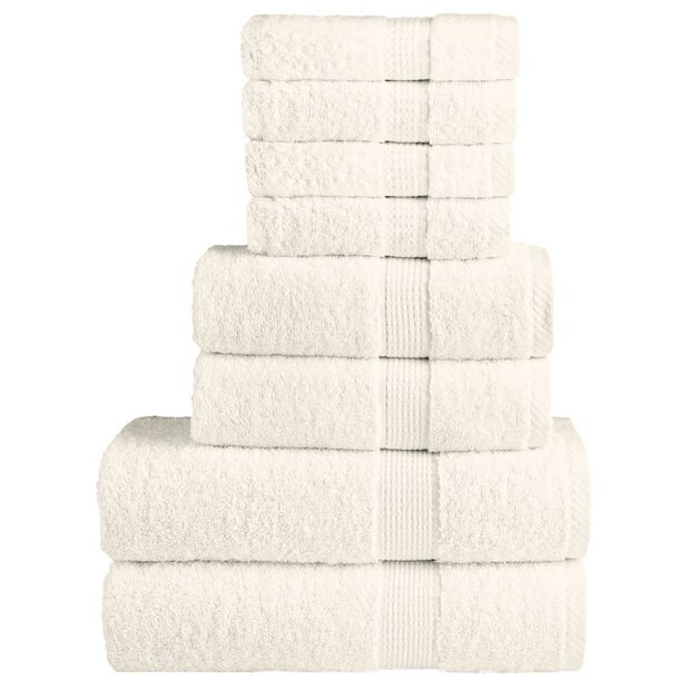 8-delige Handdoekenset SOLUND 600 g/m&sup2; cr&egrave;mekleurig 1