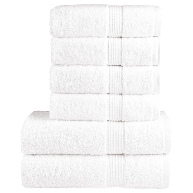 6-delige Handdoekenset SOLUND 600 g/m&sup2; wit 1
