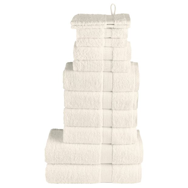 12-delige Handdoekenset SOLUND 600 g/m&sup2; cr&egrave;mekleurig 1