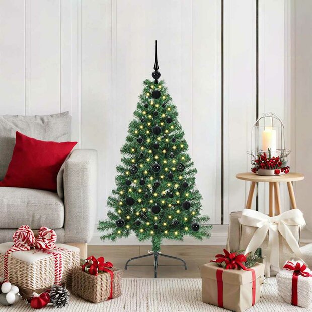 Kunstkerstboom met 150 LED Groen 120 cm PVC 1